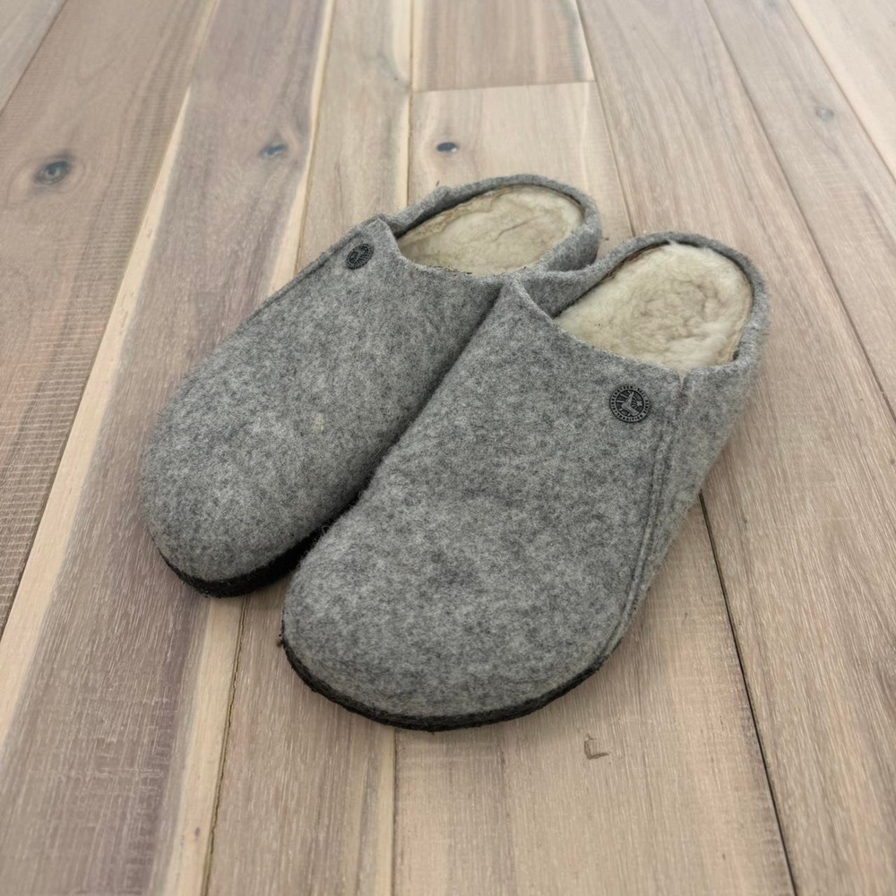 Birkenstock grey wool clogs Size US 6